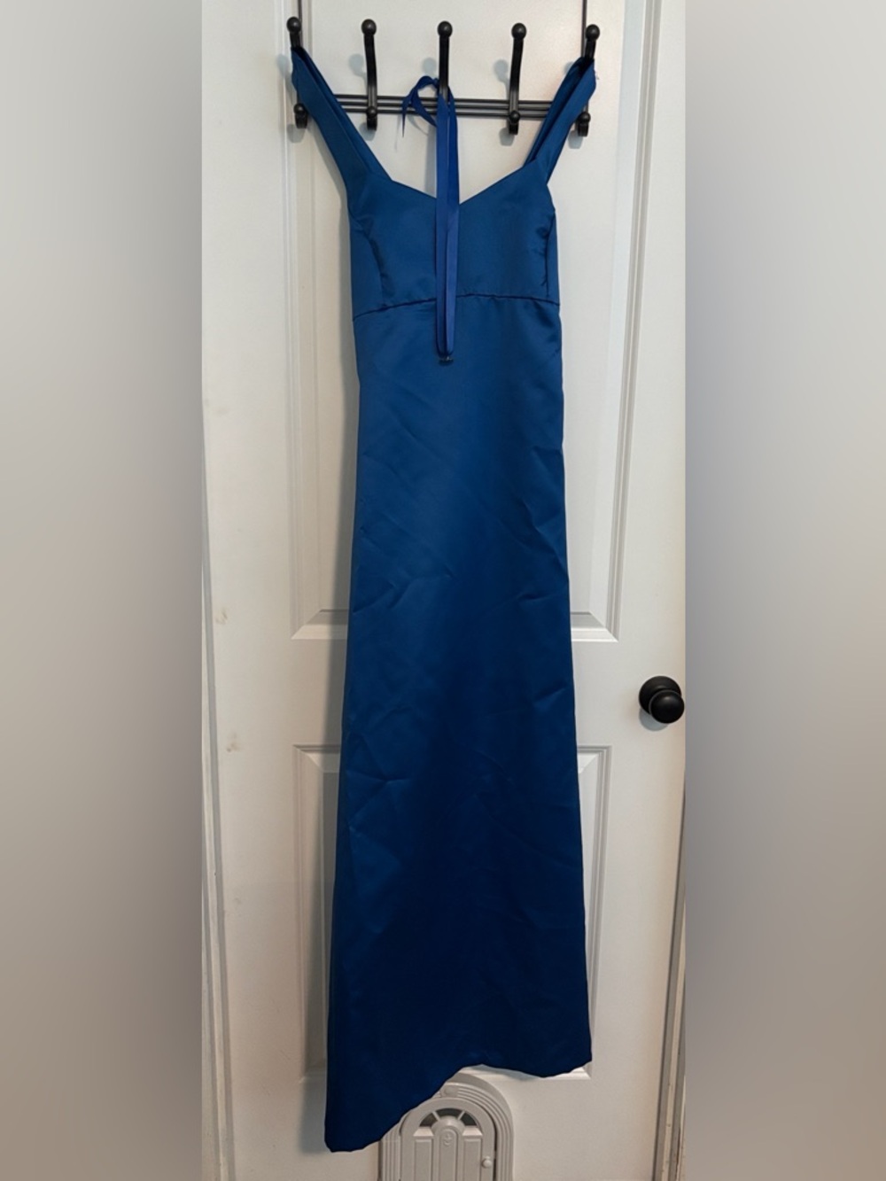 Elegant Royal Blue Cross Back Dress